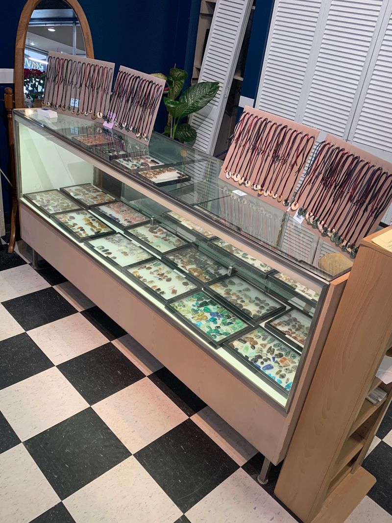 Handmade Jewelry in the Glass Case