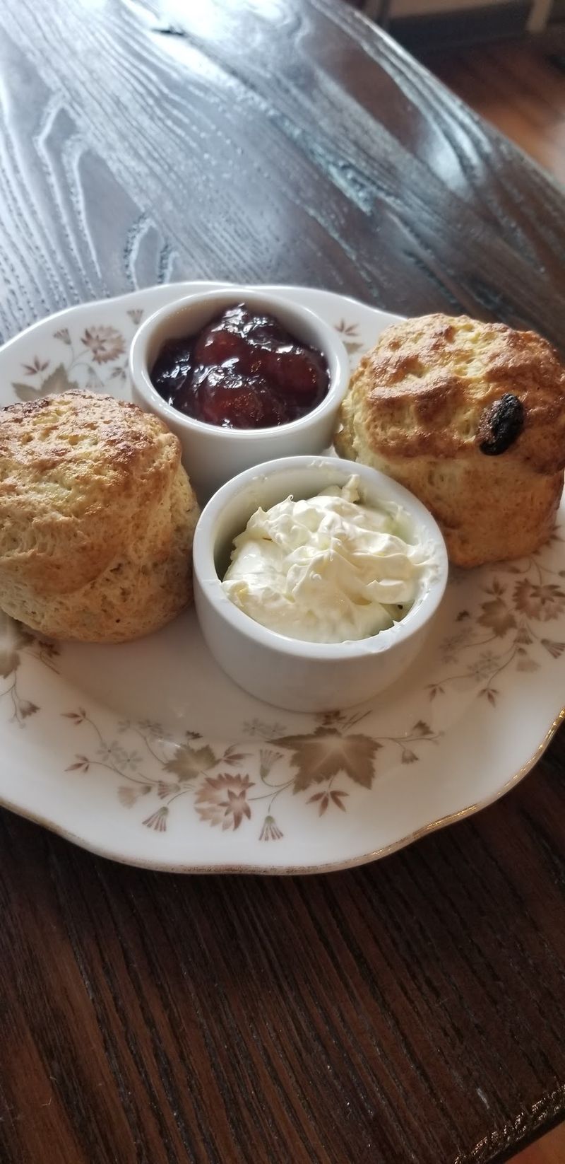 Scones, Clotted Cream and Strawberry Preserves