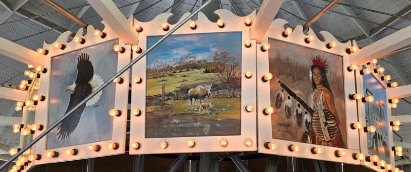Hand-Carved Wooden Horses Still Circle On The Restored 1920s Idaho Centennial Carousel In Rexburg - Decor Hint A Carnival Ride Finds Home