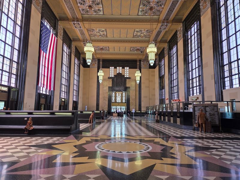 This 1931 Nebraska Train Station Now Holds An Art Deco Museum Where You Board The Rail Cars - Decor Hint Sixty-Foot Ceilings in the Great Hall