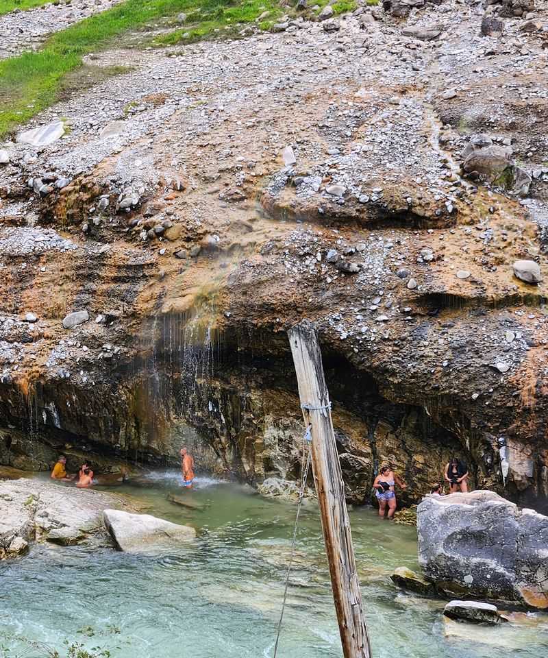 Standing Under The Hot Waterfalls