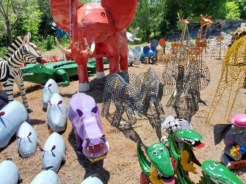 This Massive Georgia Roadside Shop Is Packed With Thousands Of Colorful Metal Treasures - Decor Hint More Than Twenty Five Animal Species In Metal