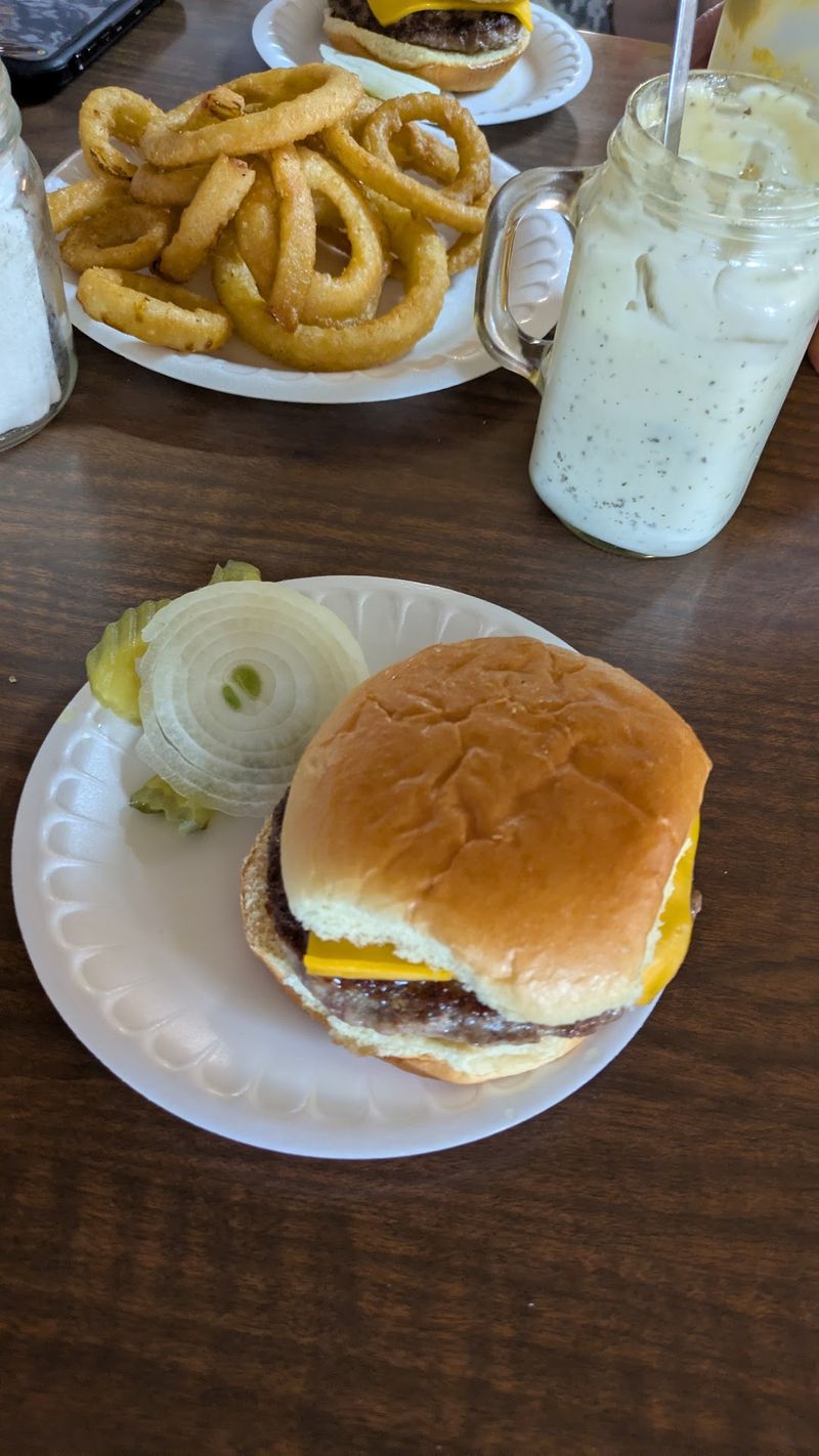 A Grill Menu of Burgers, Onion Rings, and Fried Gizzards