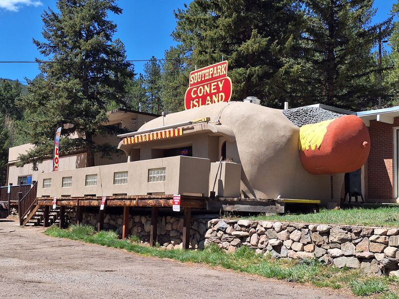 A Giant Frankfurter Beside Highway 285