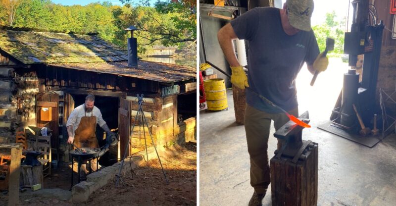 This North Carolina Blacksmith Shop Lets Complete Beginners Fire Up The Forge And Try Blacksmithing