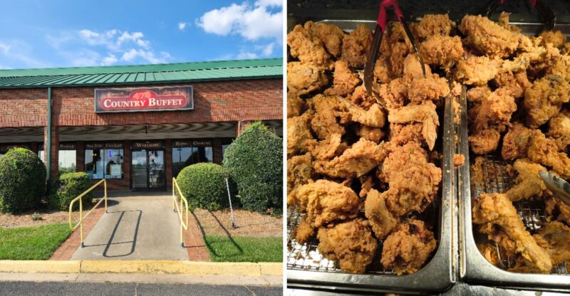 This Georgia Buffet Serves Piles Of Fried Chicken But The Lines Thin Out After Dark