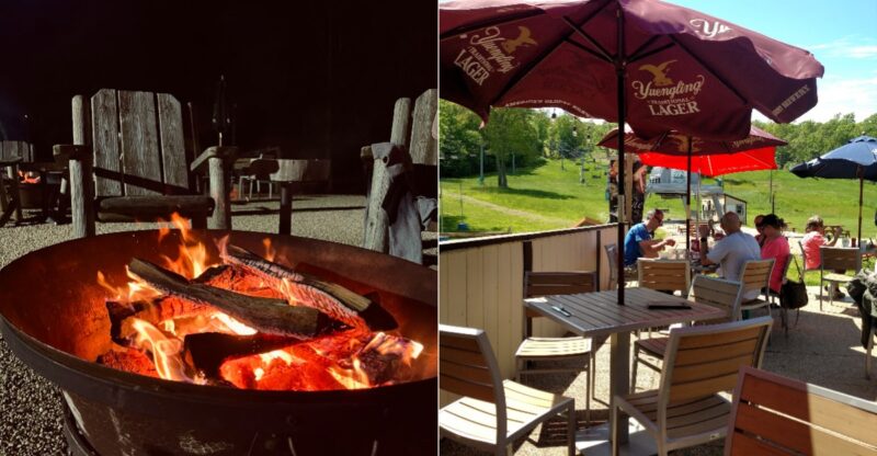 This Connecticut Mountainside Restaurant Has Cozy Fire Pits For Chilly October Nights