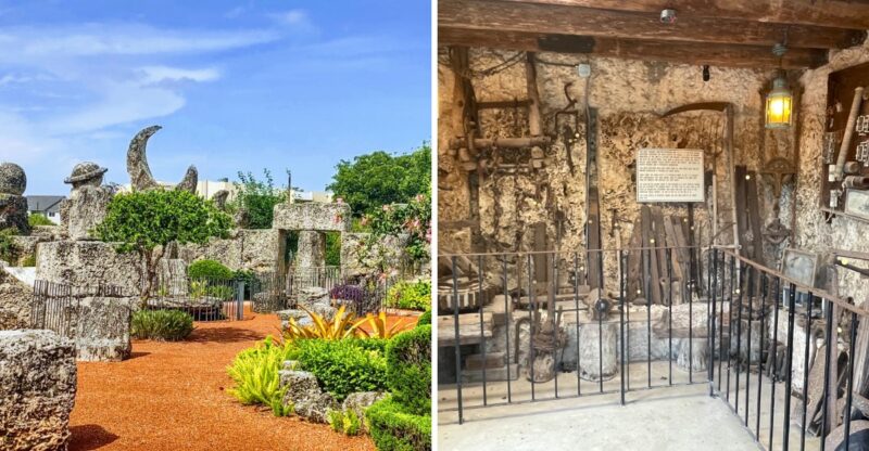 You Can Walk Under A Coral Cathedral One Man Carved Alone In Homestead, Florida