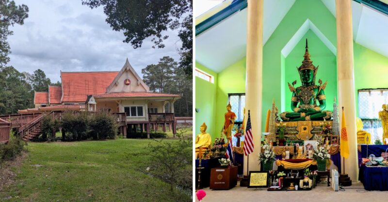 This North Carolina Buddhist Temple Looks Straight Out Of Thailand And Its Giant Green Statue Is Impossible To Ignore
