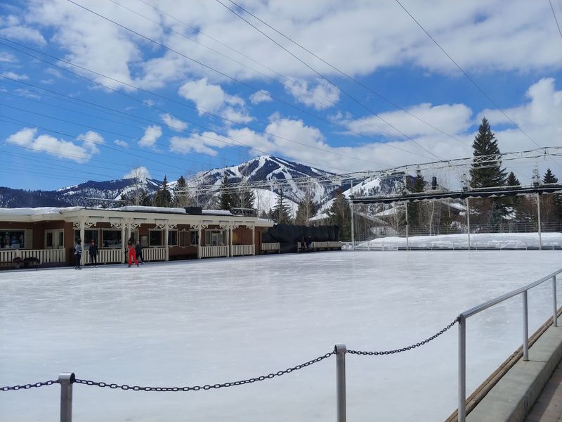 Since 1945 This Idaho Ice Arena Has Let Skaters Glide Outdoors Beside A Ski Resort Lodge - Decor Hint Good Luck Skating Without Staring At That Backdrop
