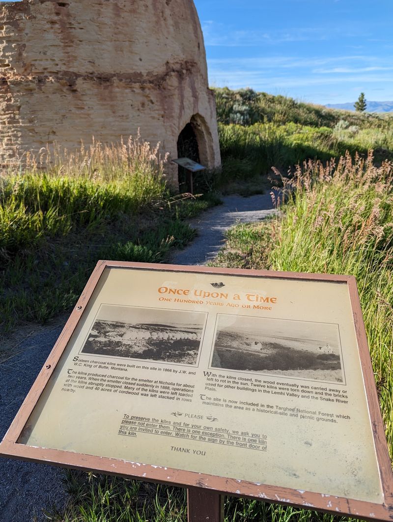 Giant 1880s Beehive Charcoal Kilns Tell A Ghost Town Story In The Sagebrush Near Leadore, Idaho - Decor Hint Signs Along The Self-Guided Loop