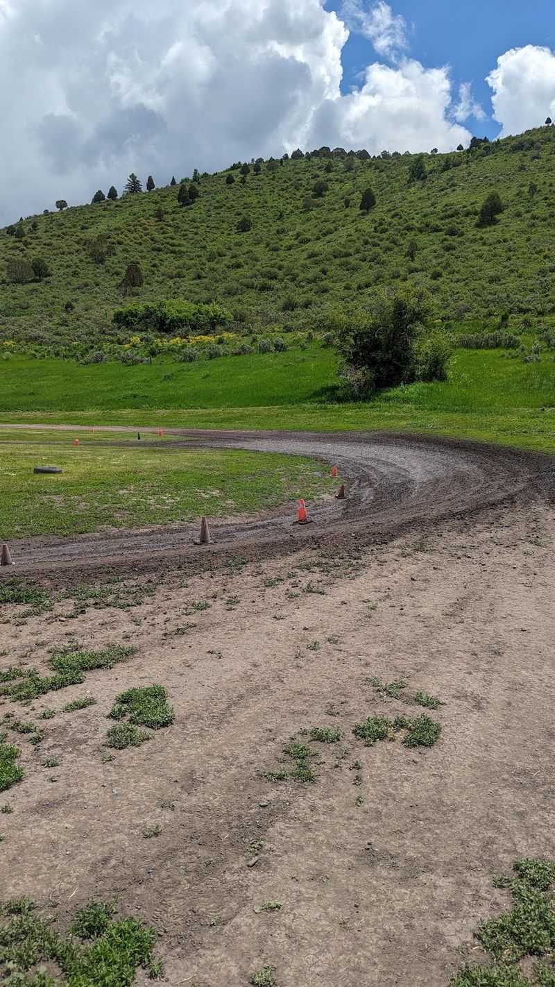 Two Dirt Tracks Carved Into The Pebble Creek Valley