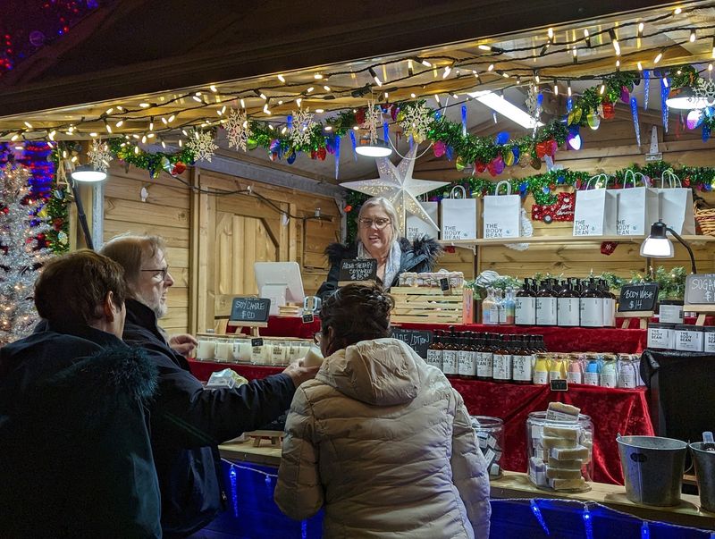 This German-Inspired California Christmas Market Has 3 Million Twinkling Lights And Old-World Holiday Magic - Decor Hint Wooden Market Stalls Bring Old-World Charm To The Experience