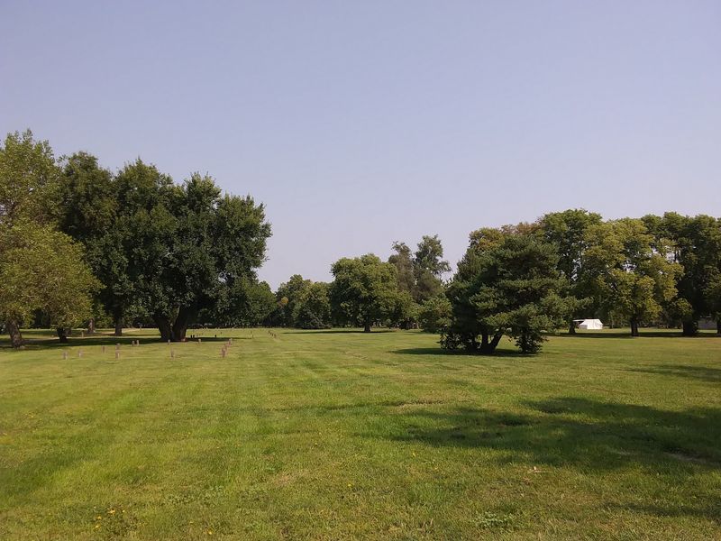 Old Foundations Mark The Walking Path Around The Parade Ground