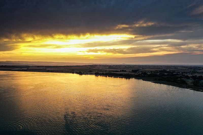 Cold-Month Calm On Open Water