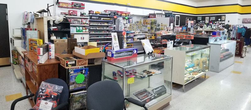 A Train Store Hiding Inside A Marketplace Booth