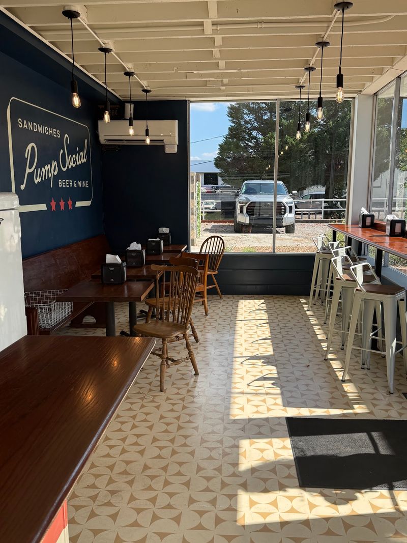 This North Carolina Restaurant Inside An Old Service Station Just Caught Michelin's Attention - Decor Hint Edison Bulbs, Patterned Tile, And A Fridge With A Past