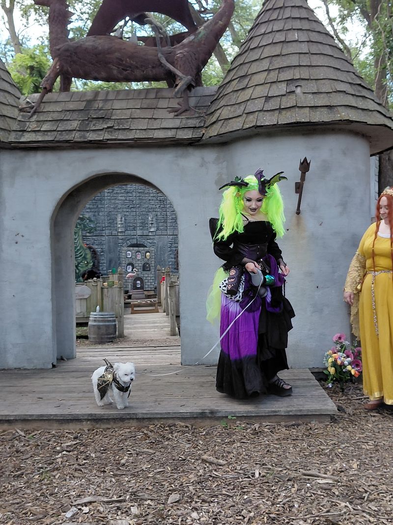 Costumed Crowds, Happy Kids, And Leashed Dogs Welcome