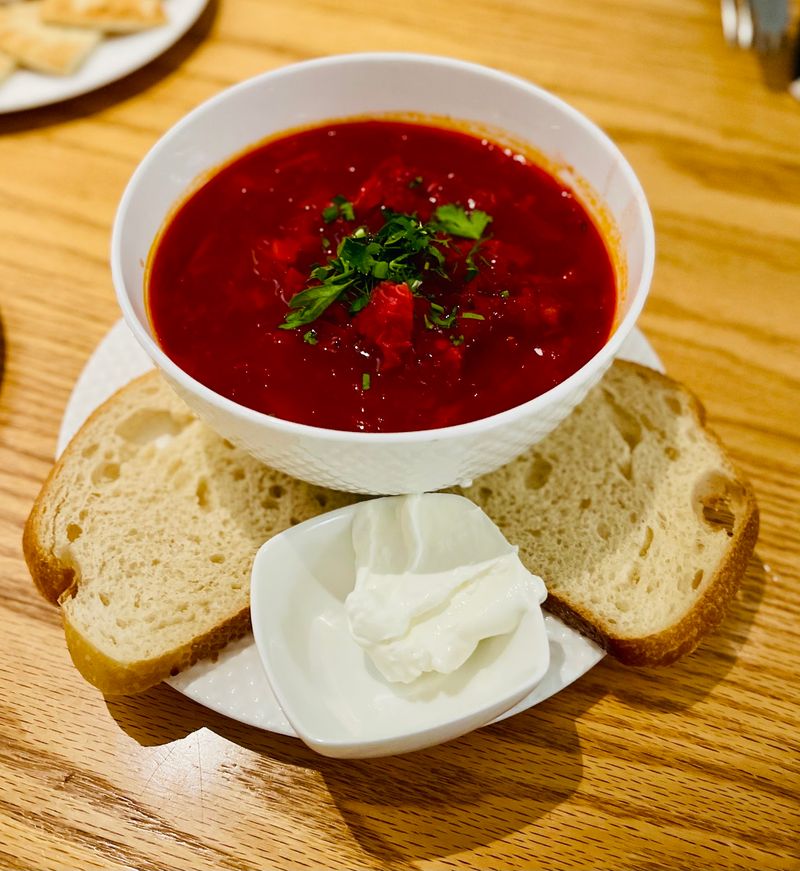 Pelmeni, Sturgeon And Honey Cake Fill The Plates At This Cozy Idaho Russian Kitchen - Decor Hint Sturgeon, Lamb Plov And A Bowl Of Borscht