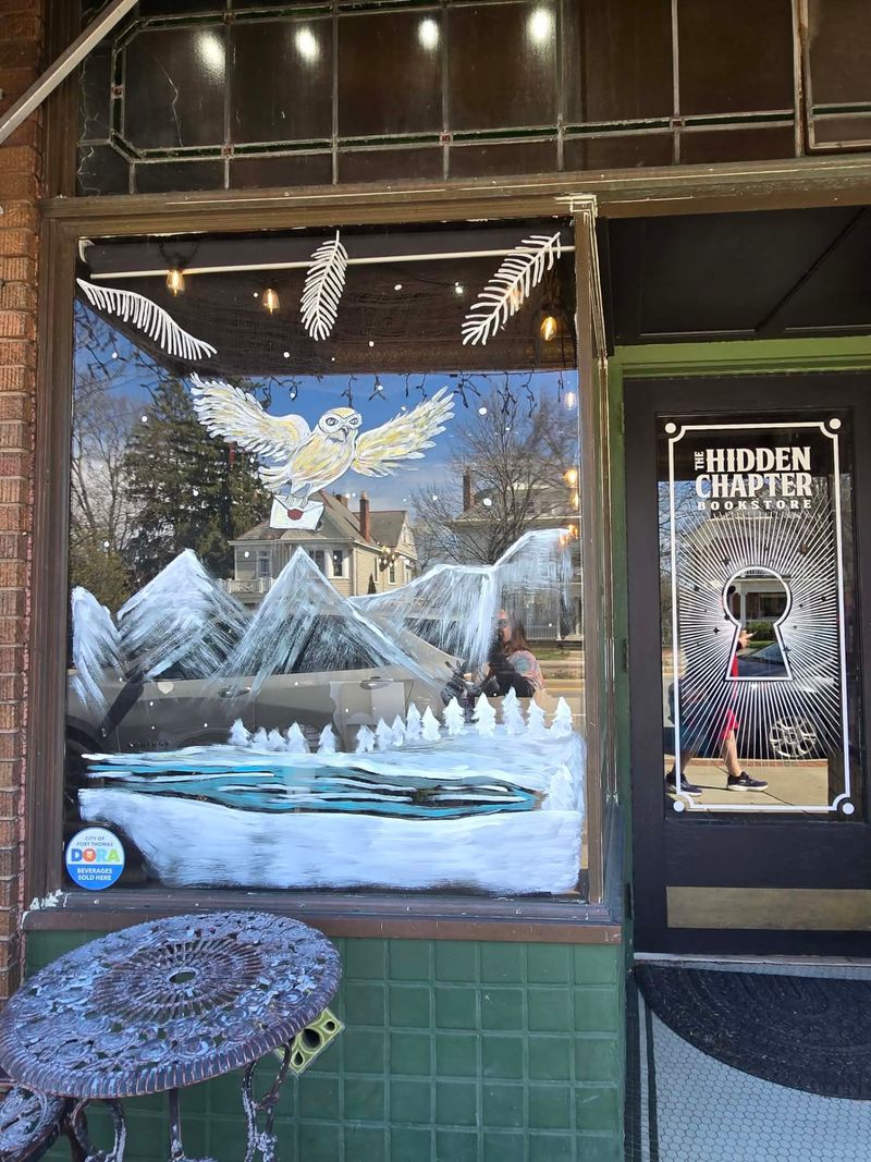 This Kentucky Bookstore Lets You Sip Coffee And Play Board Games Surrounded By Gothic Decor - Decor Hint Painted Windows And A Keyhole Door Hint At The Magic Inside