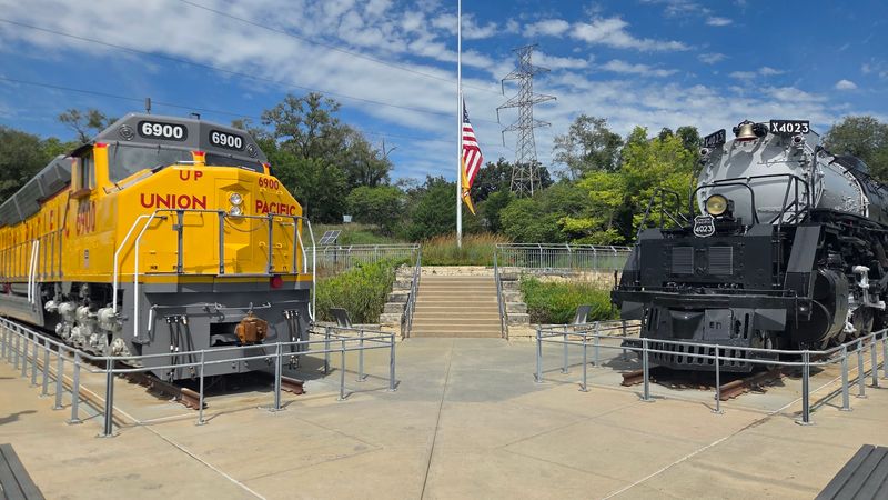 Every Train Fan Gets Close To The World's Largest Steam Locomotive Sitting In A Nebraska Park - Decor Hint Easy Pairing With Omaha's Botanical Gardens