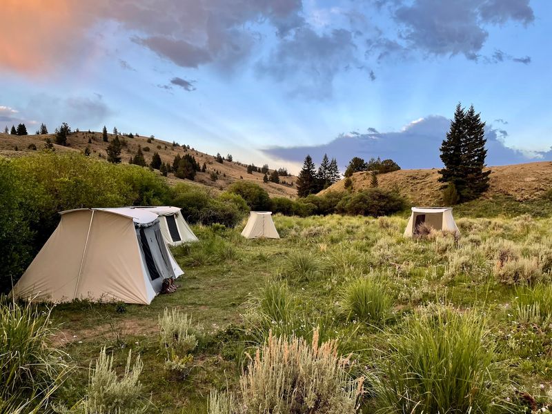 This Idaho Ranch Pairs A Fast Ride Herding About 40 Horses With A Homemade Treat Waiting Afterward - Decor Hint Two Nights In Canvas Tents Out On The Trail