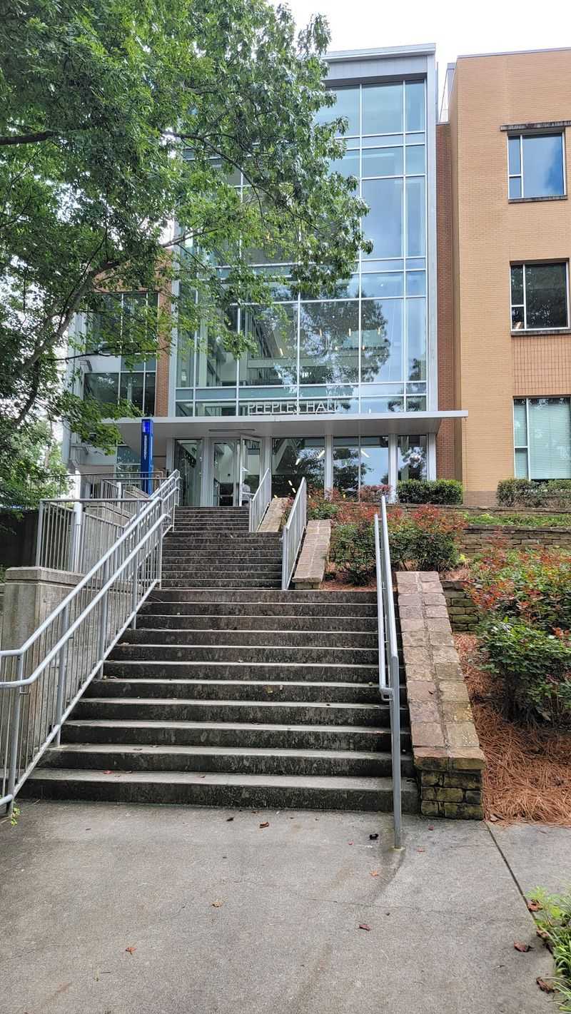 A Second Campus Sits Near Cafes And Shops