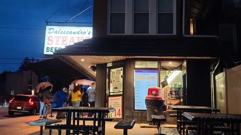 Cheesesteaks Come Out Wrapped In Paper At This Old Pennsylvania Corner Shop That Never Changed Its Grill - Decor Hint Sidewalk Tables, Counter Stools, And Zero Pretense