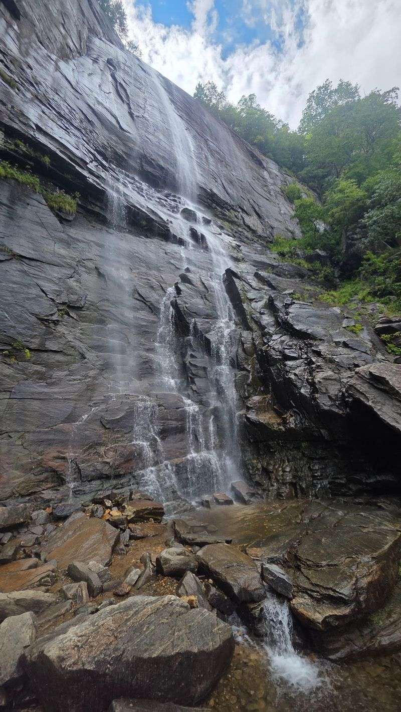 A Movie-Famous Waterfall Pours Down Just Around The Bend