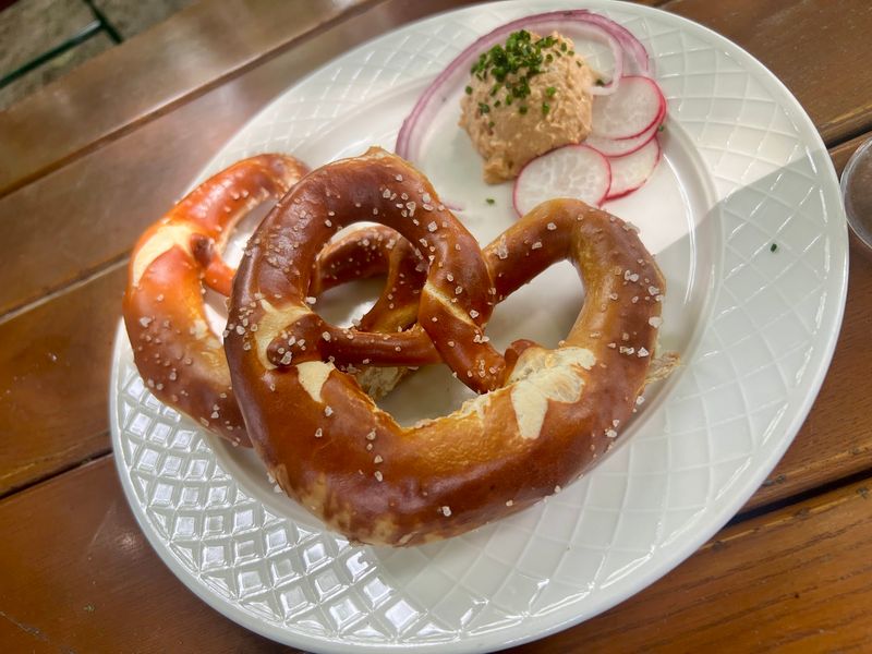 Pretzels, Salads, And A Chalkboard That Keeps Changing