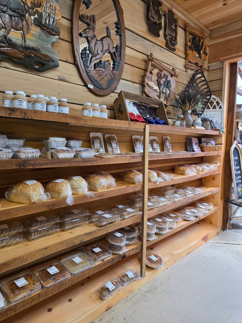 Honey, Jams, And Milk Fill The Pantry Shelves