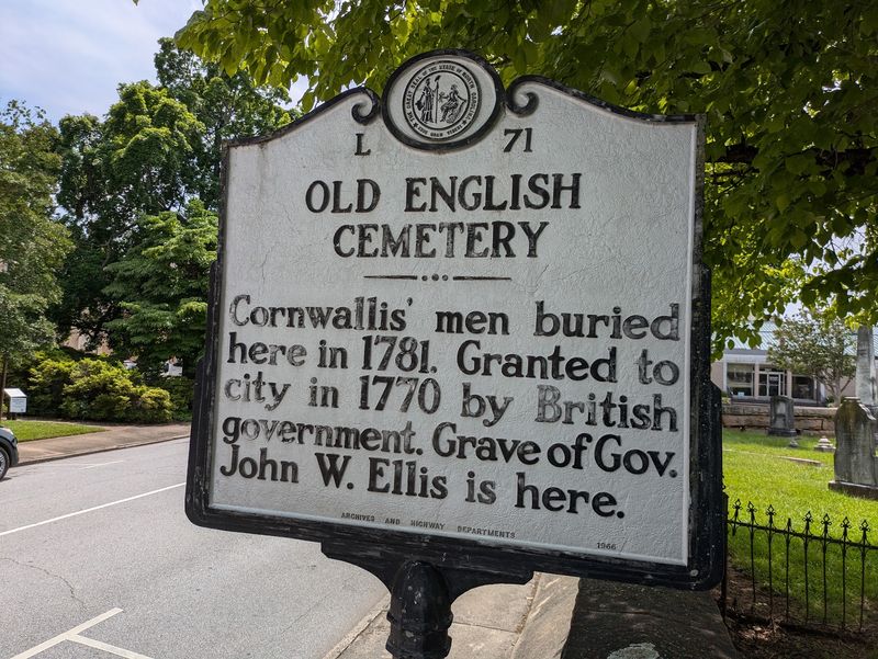 Old English Cemetery Historical Marker