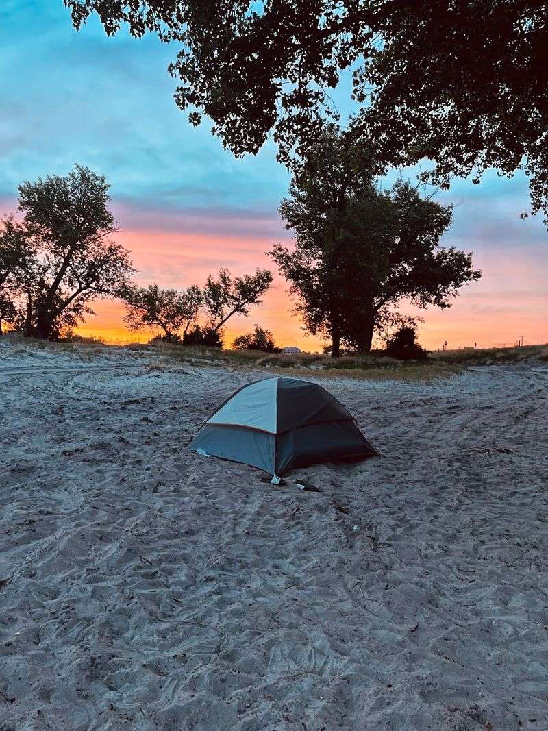 Camping With Your Tent Steps From the Water