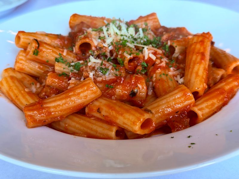 Locals Are Obsessed With The Pasta At This Tiny California Italian Restaurant - Decor Hint Rigatoni Amatriciana Adds A Roman Classic