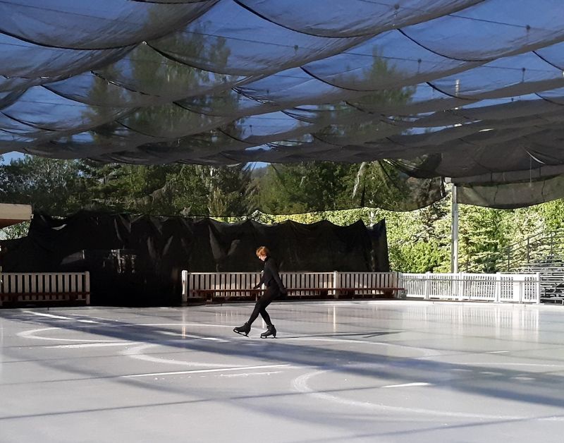 Since 1945 This Idaho Ice Arena Has Let Skaters Glide Outdoors Beside A Ski Resort Lodge - Decor Hint Hockey Players Claim Their Share Of The Ice
