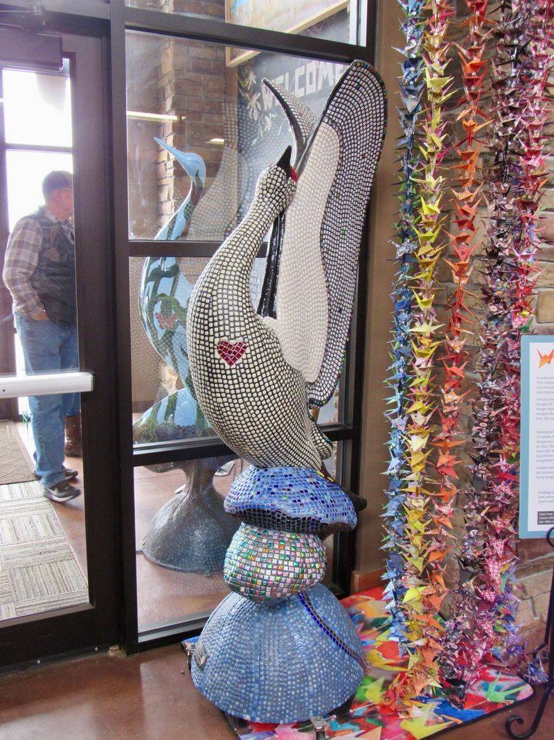 Hundreds Of Sandhill Cranes Leave But This Nebraska River Center Keeps Its Blind Open All Year - Decor Hint Origami Cranes and Backseat Coloring Sheets
