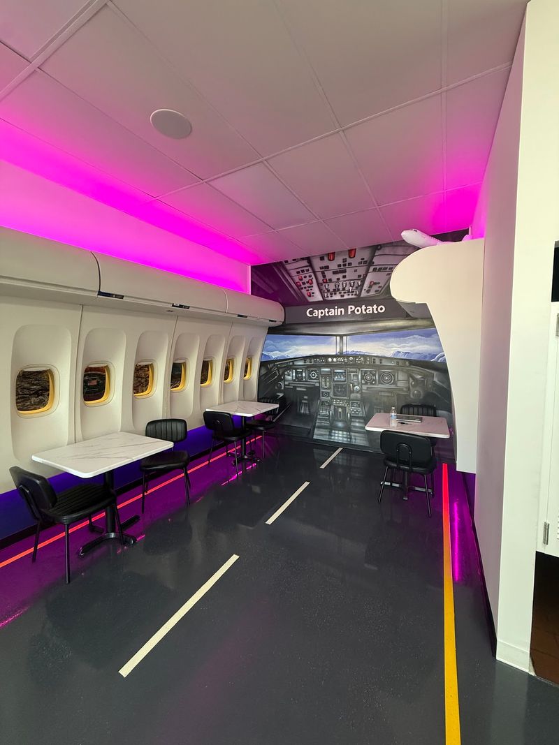 An Airplane Theme Up In The Clouds