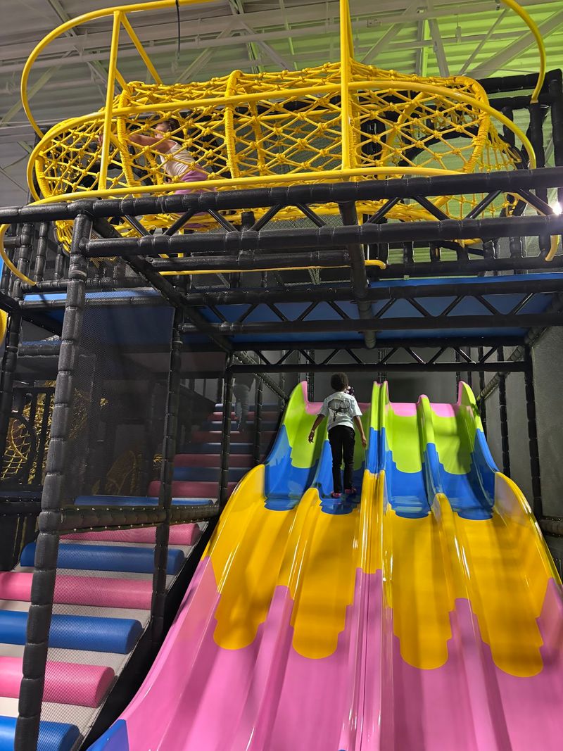 This New North Carolina Indoor Adventure Park Is Packed With Giant Slides And Air Courts - Decor Hint Little Explorers Get Their Own Jungle