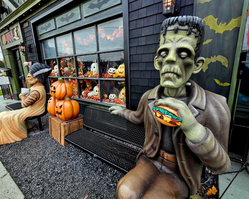 Frankenstein Is Already Halfway Through His Cheeseburger