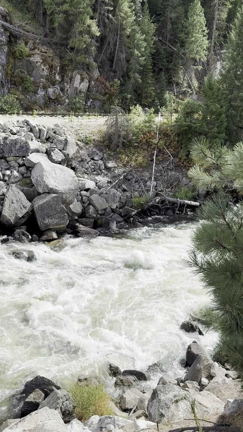 River Views Stretch Beside The Road For Miles On This Idaho Scenic Byway - Decor Hint Small Surprises Like A Roadside Waterfall