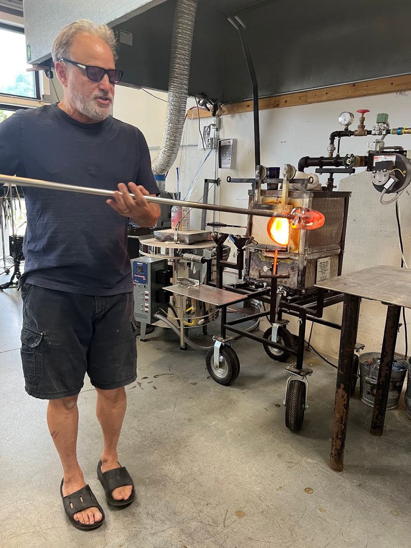 Glass Flowers For Two In The Furnace Class