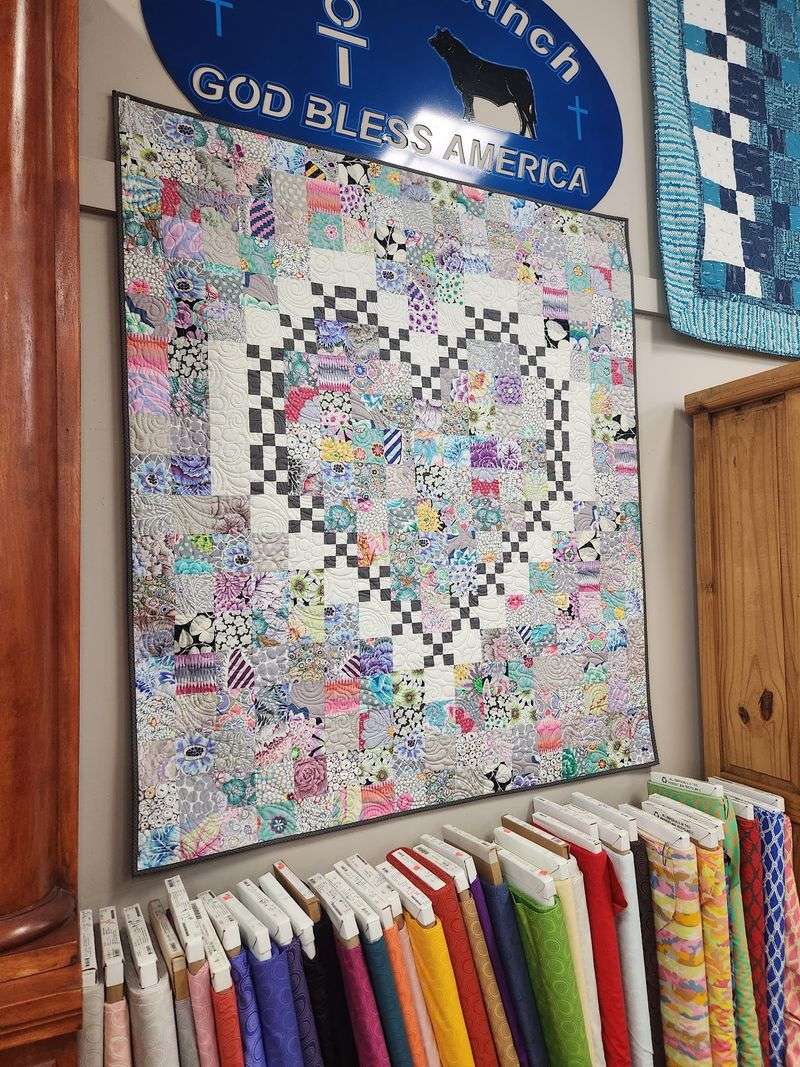 Finished Quilt Samples Hanging Everywhere You Turn