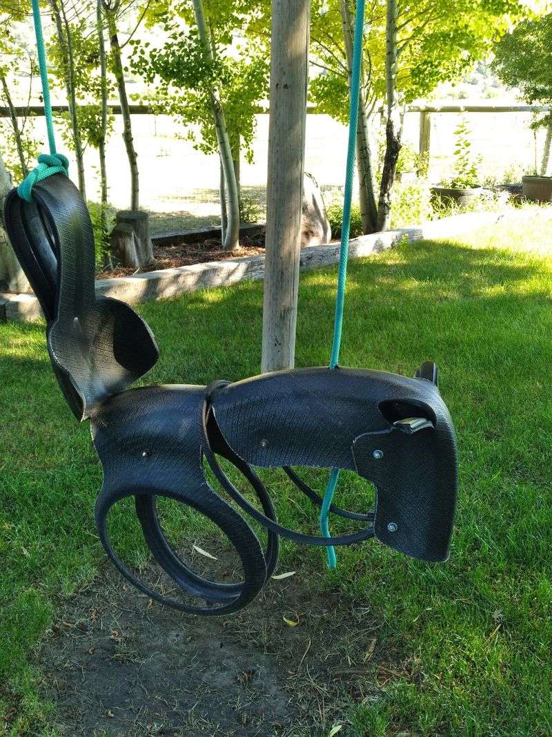 Swings, A Fire Pit, And Running Water