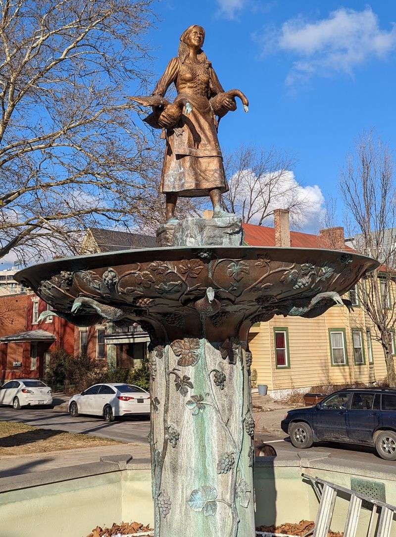 MainStrasse Village Goose Girl Fountain