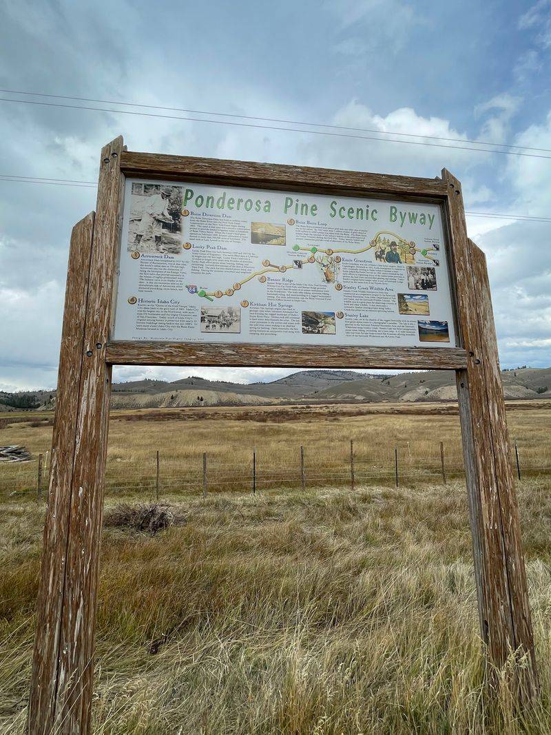 Ponderosa Pine Scenic Byway Sign, Stanley, ID
