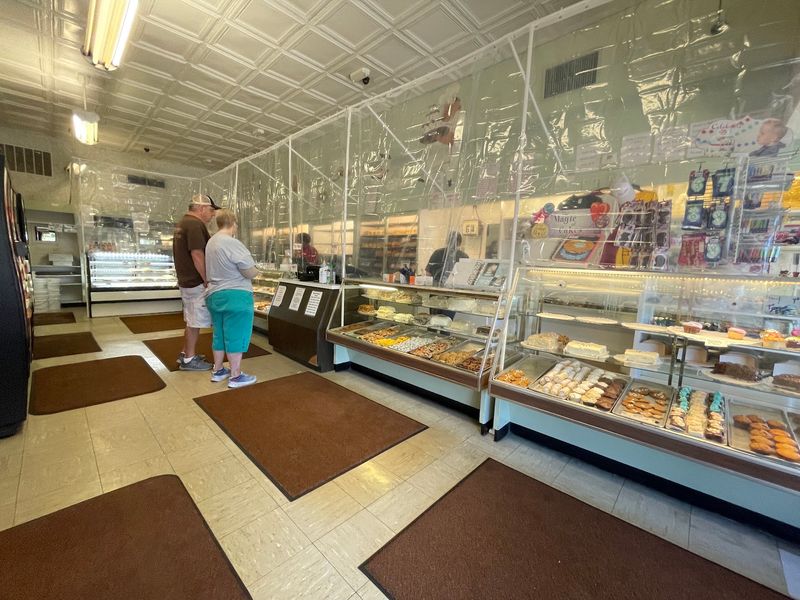 Lunch Hides Behind The Donut Counter