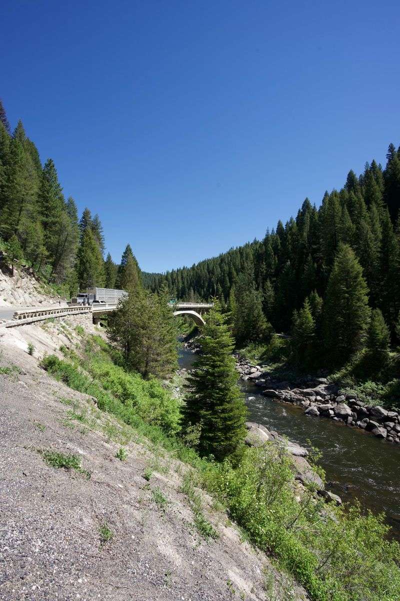 River Views Stretch Beside The Road For Miles On This Idaho Scenic Byway - Decor Hint An Old Arch Bridge Steals The Spotlight Near Smiths Ferry