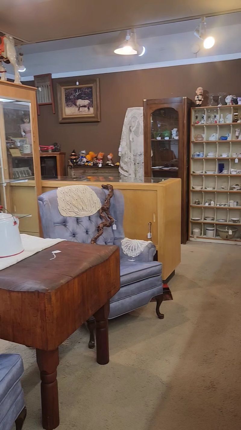 Groovy Glassware And Sturdy Wood Fill The Lower Level