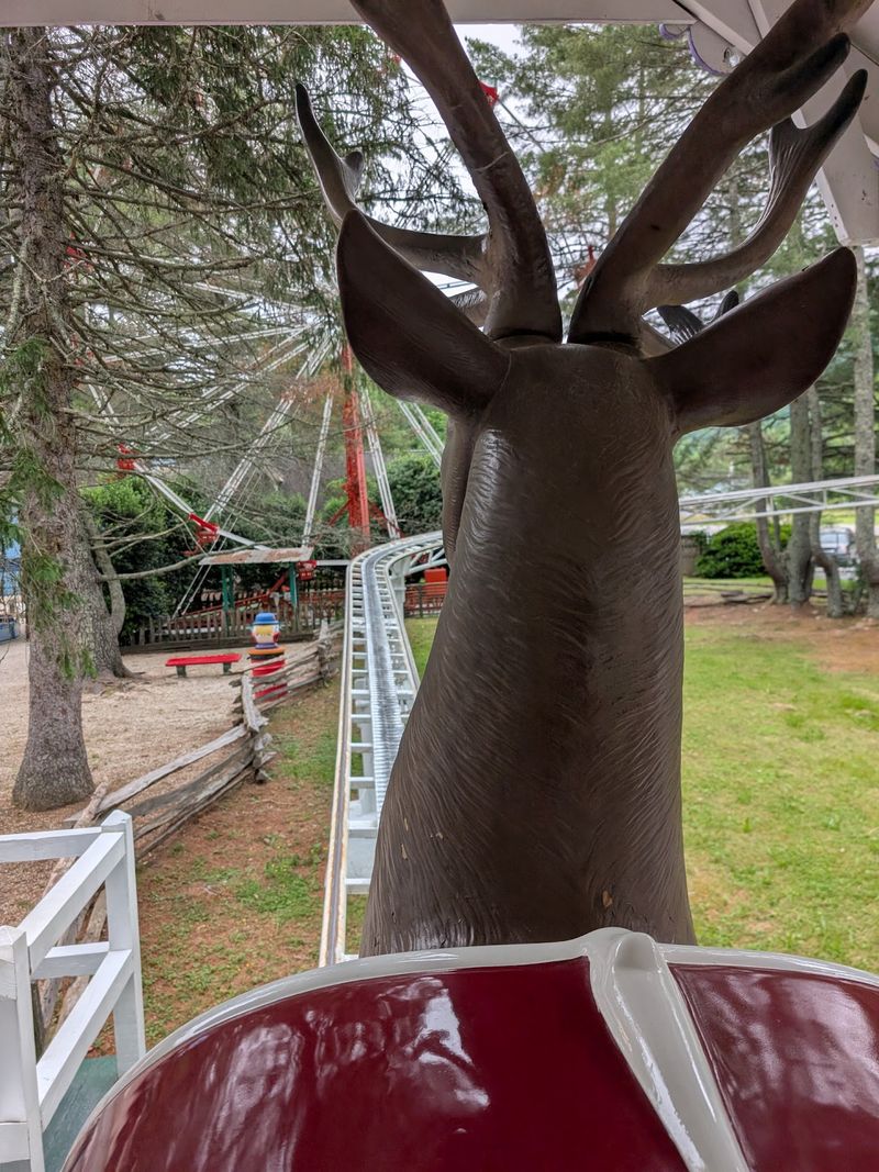 This October, Meet Santa And Real Reindeer At A North Carolina Park That Celebrates Christmas Early - Decor Hint Hop On The Rudicoaster For A Little More Excitement Between Animal Stops