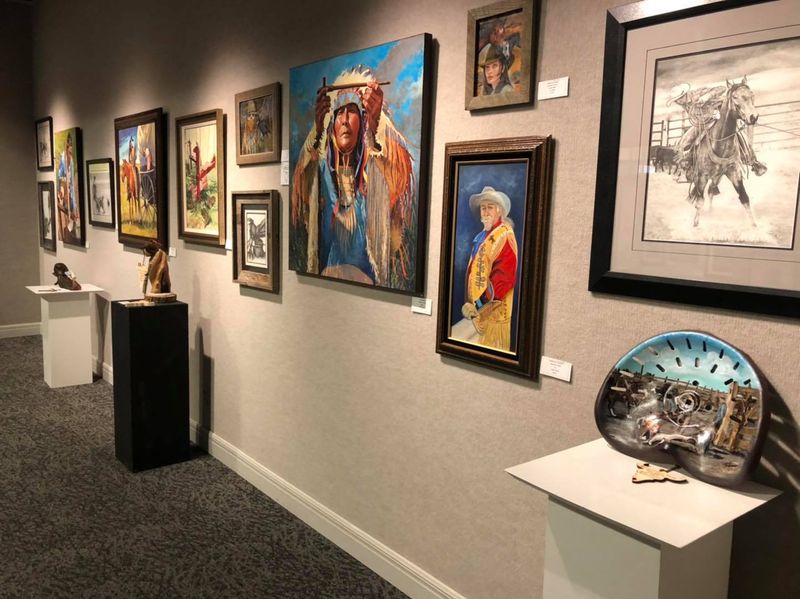 Started As A Small 1880s Church, This Nebraska Building Now Pours Its Space Into An Art Gallery - Decor Hint A Statewide Art Show With Ribbons On The Line